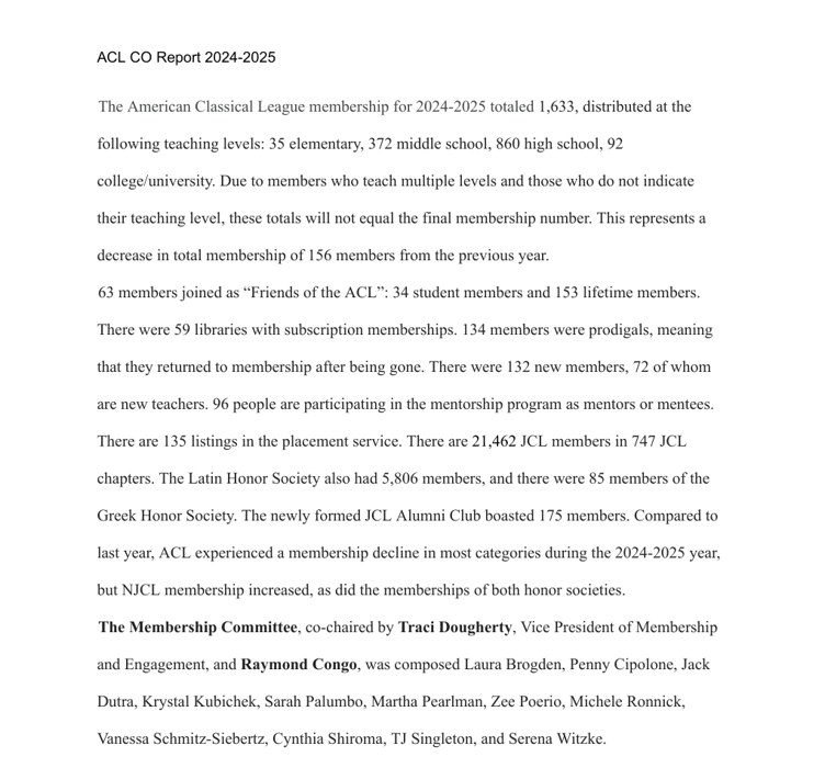 Preview of the ACL 2024-2025 membership report
