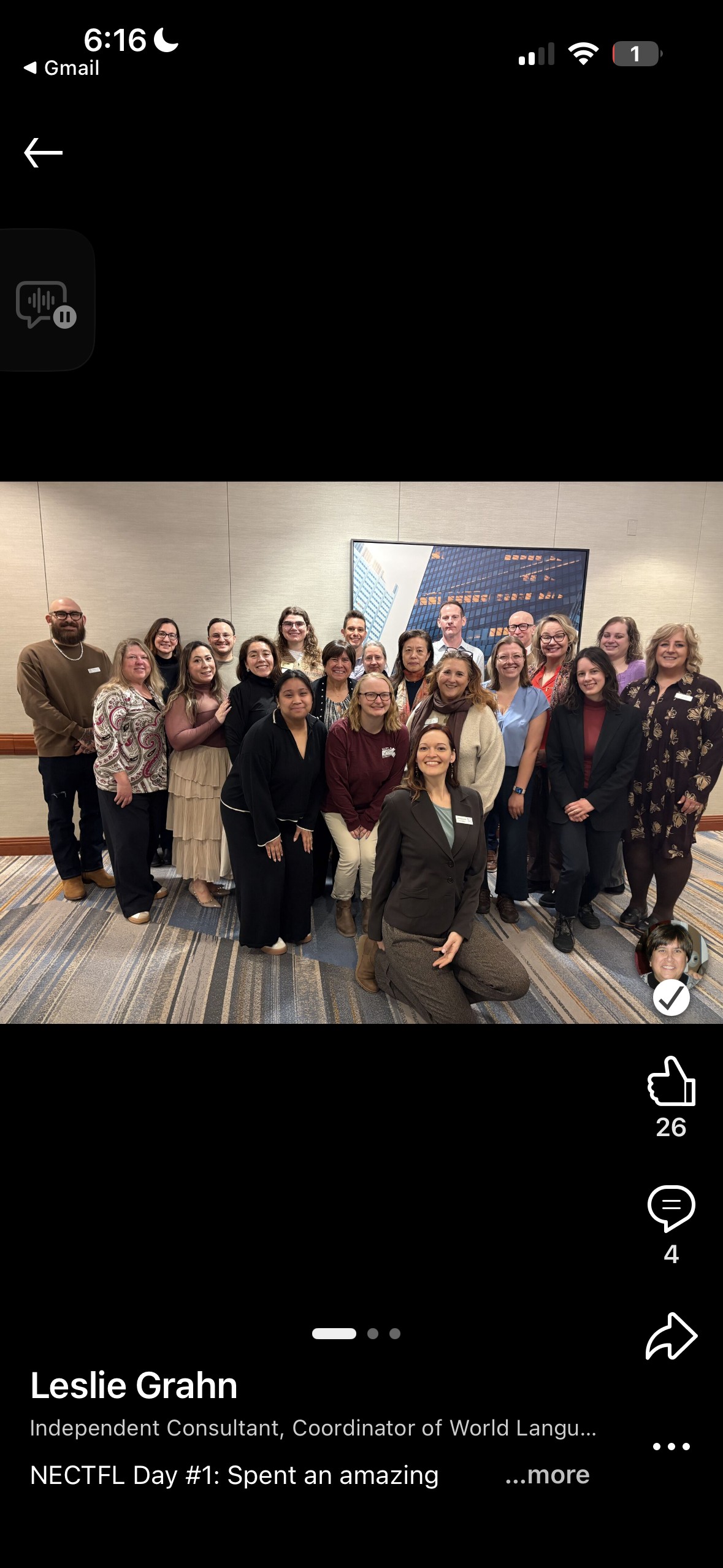 Traci Dougherty participating in the NECTFL LEAP leadership cohort