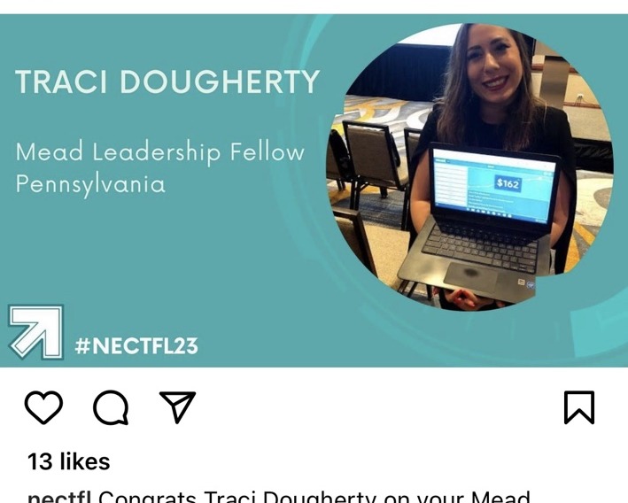 NECTFL Mead Leadership Fellow recognition graphic