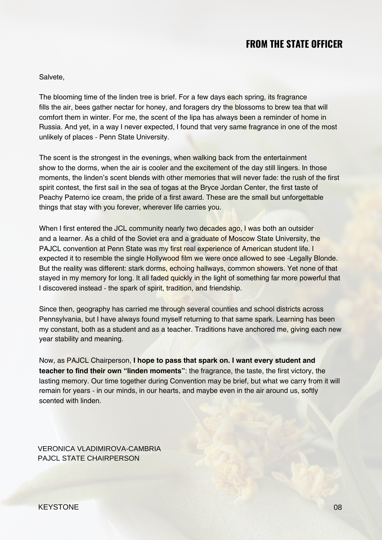Interior page from Keystone Fall 2025